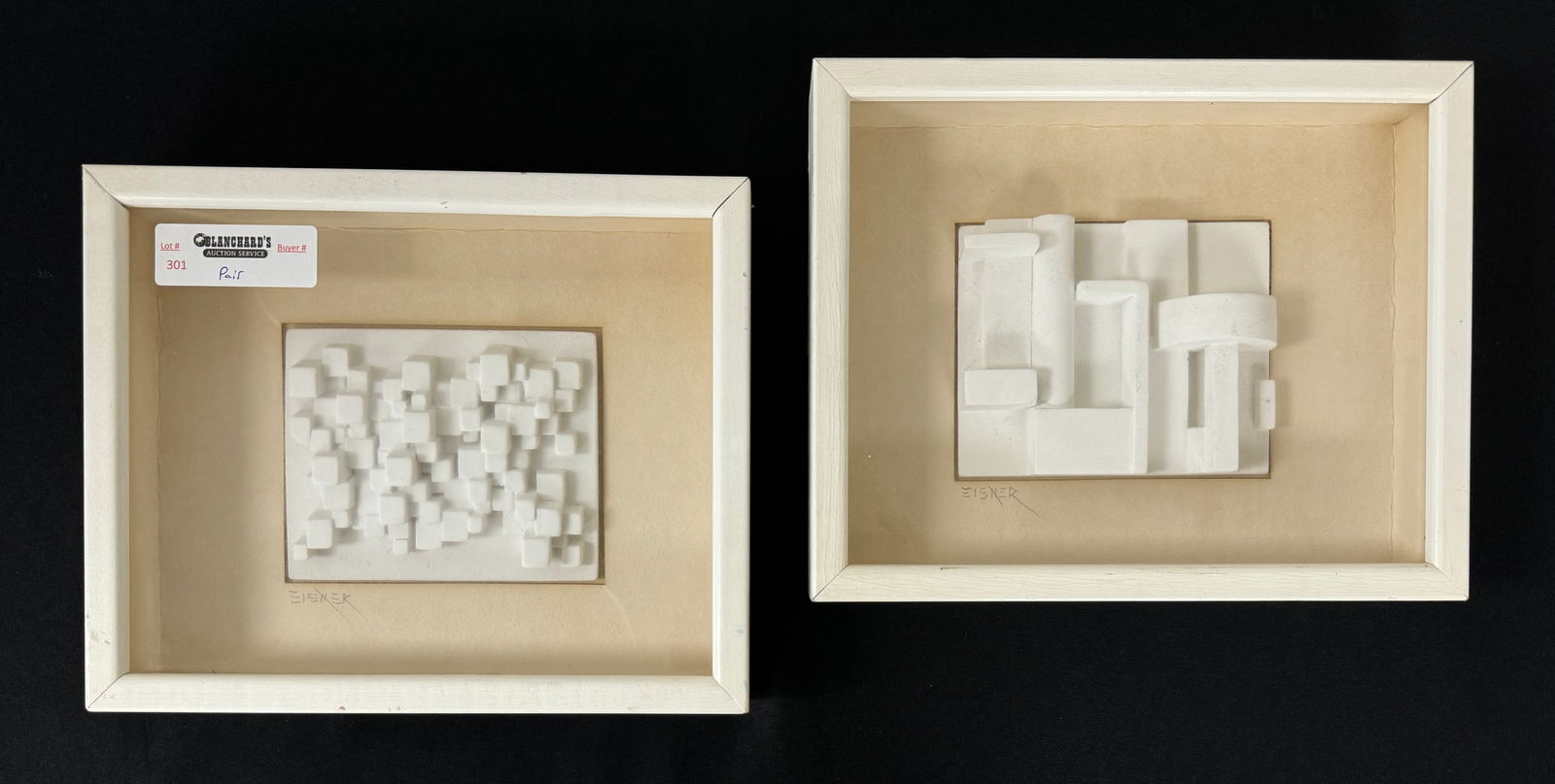 2 Jack Eisner Plaster Relief Wall Sculptures (1 of 4)