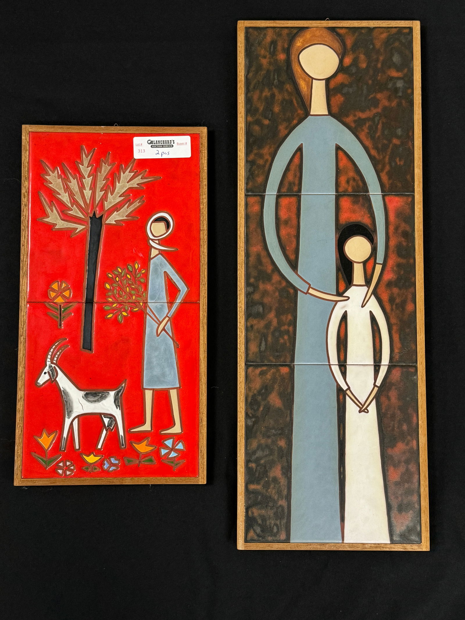 2 Mid Century Modern Greek Tile Wall Art (1 of 3)