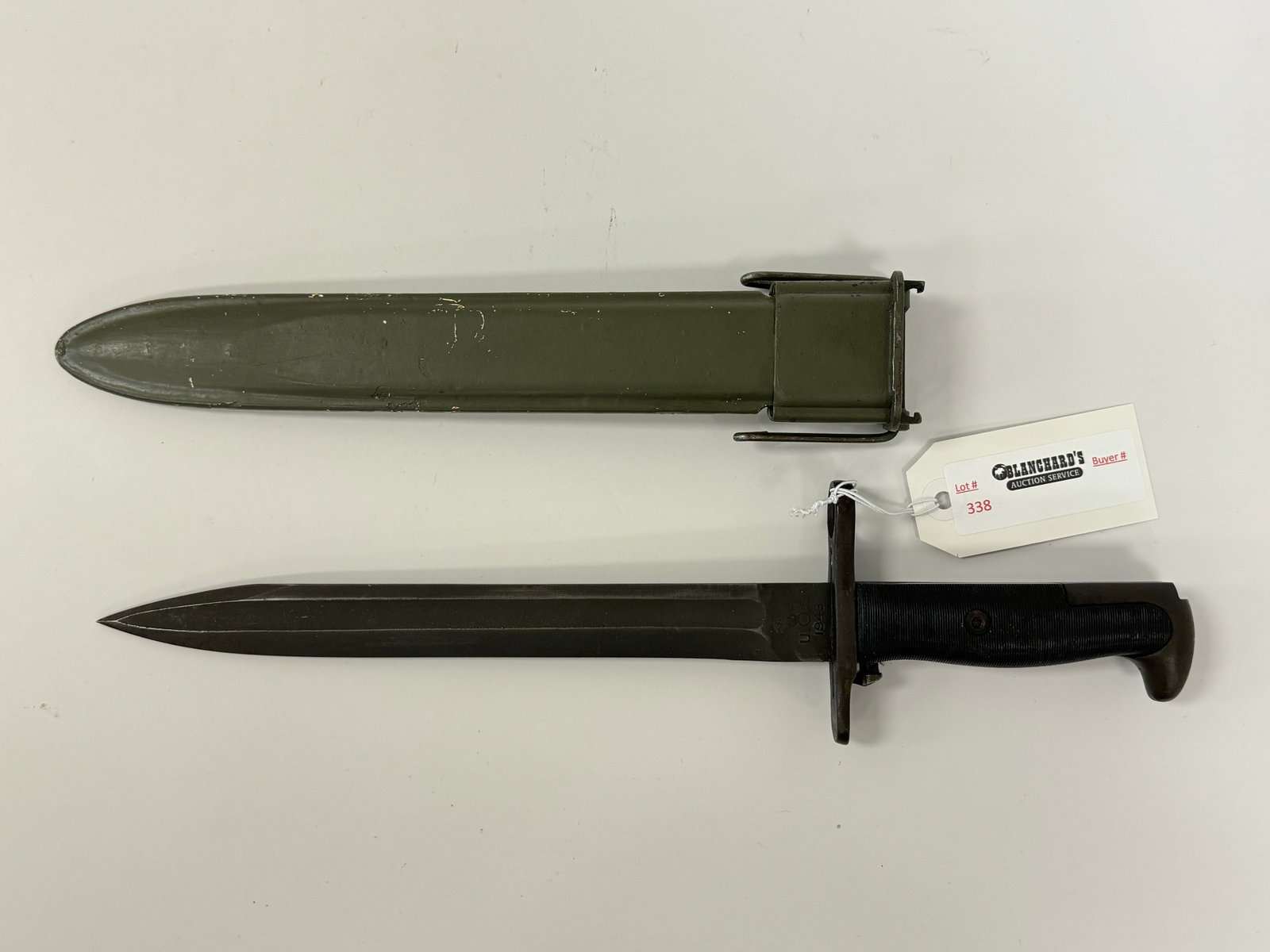 U.S. WWII Rifle Bayonet: 16" long