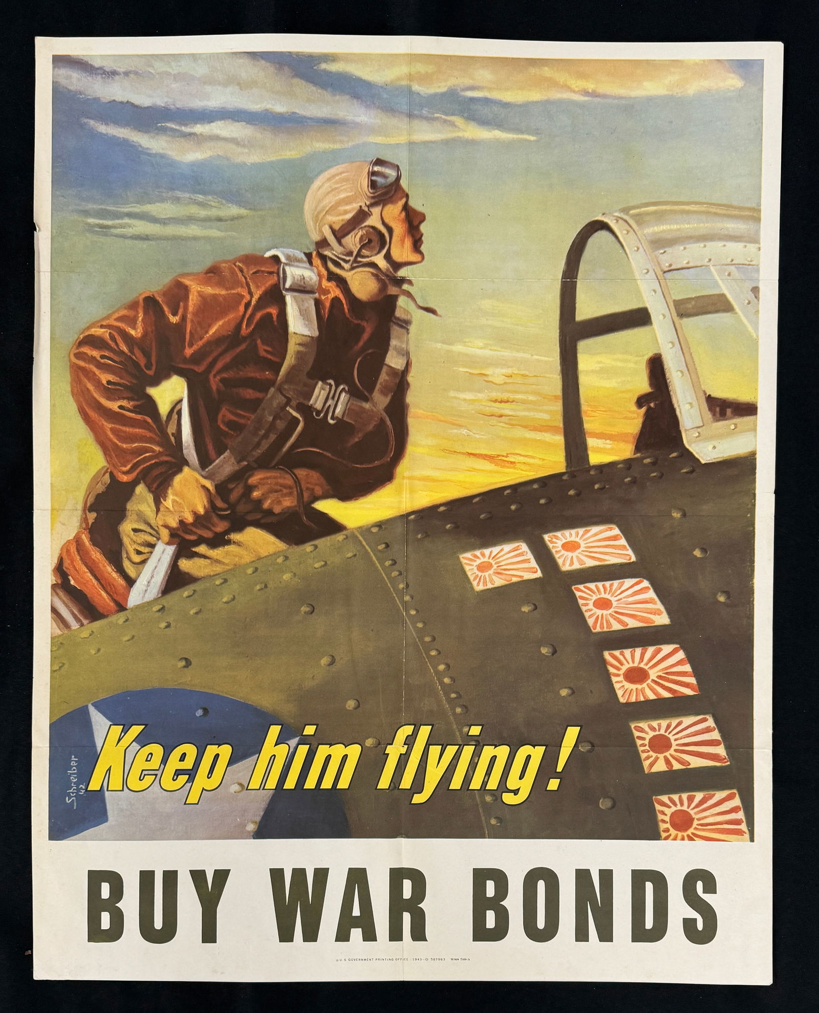 Keep Him Flying! Buy War Bonds WWII Poster (1 of 3)