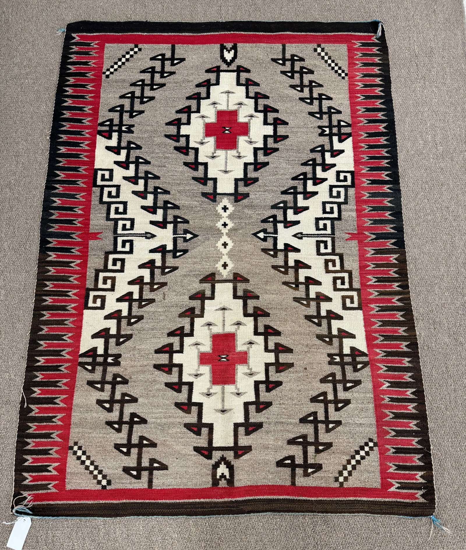 Navajo Rug - Red, Brown and Black (1 of 4)
