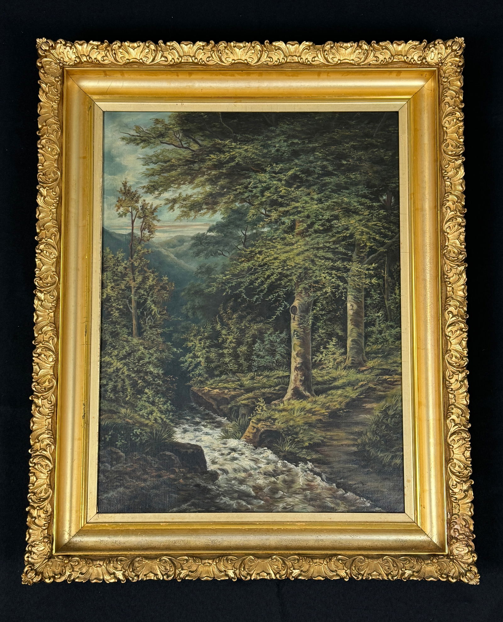 Adirondack Brook Oil on Canvas Painting (1 of 4)
