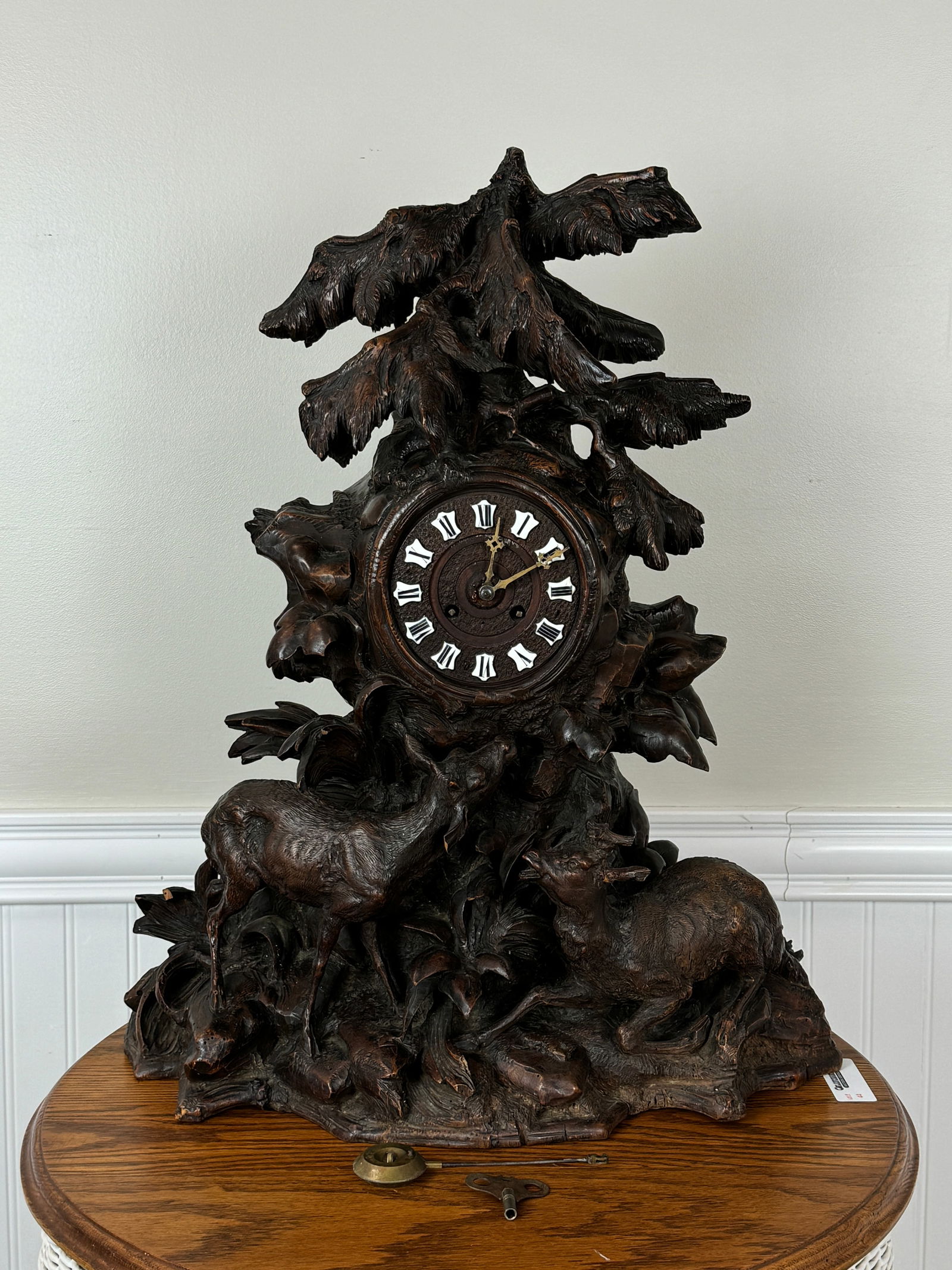 Black Forest Clock with 2 Mountain Goats (1 of 9)