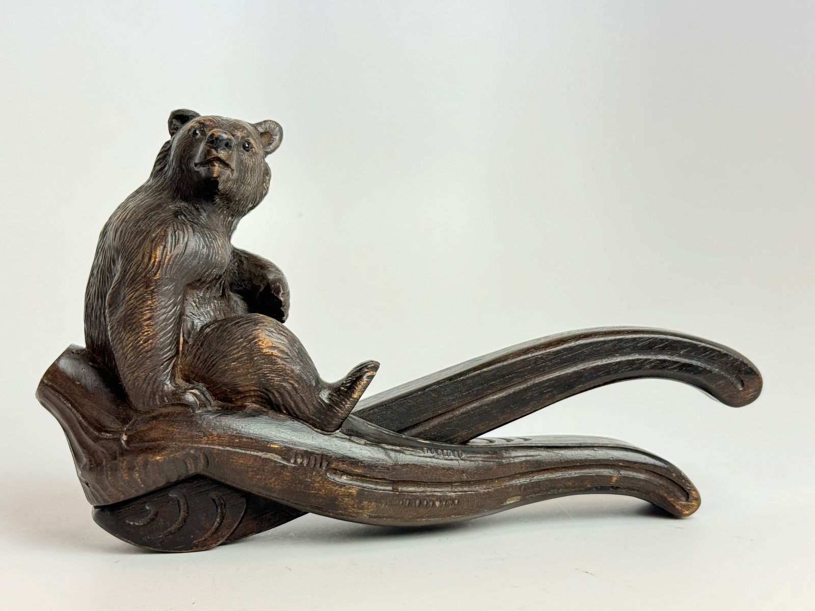 Black Forest Full Body Seated Bear Nut Cracker (1 of 3)
