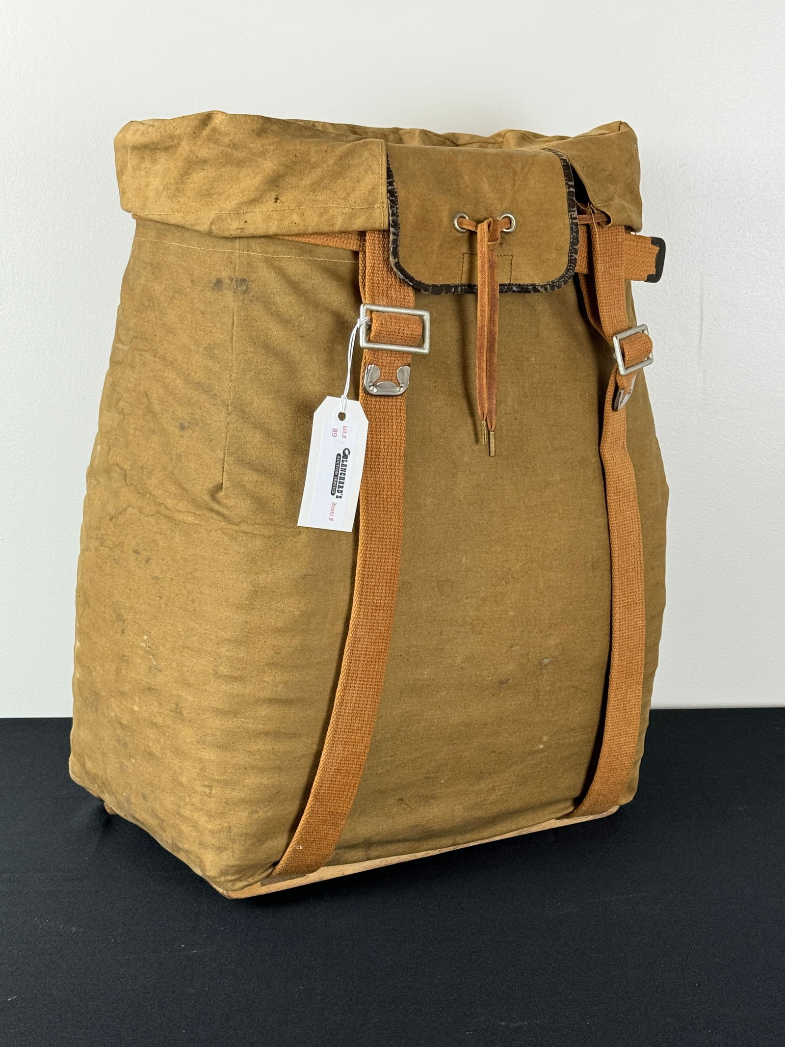 Canvas Covered Black Ash Pack Basket (1 of 3)