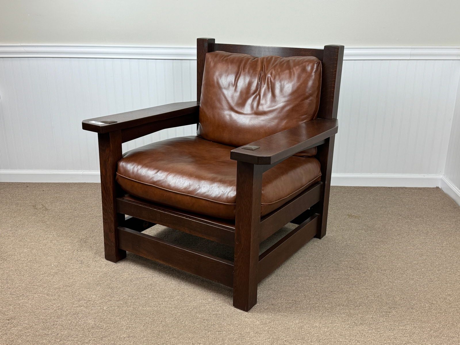 Stickley Eastwood Oversized Mission Oak Arm Chair (1 of 8)