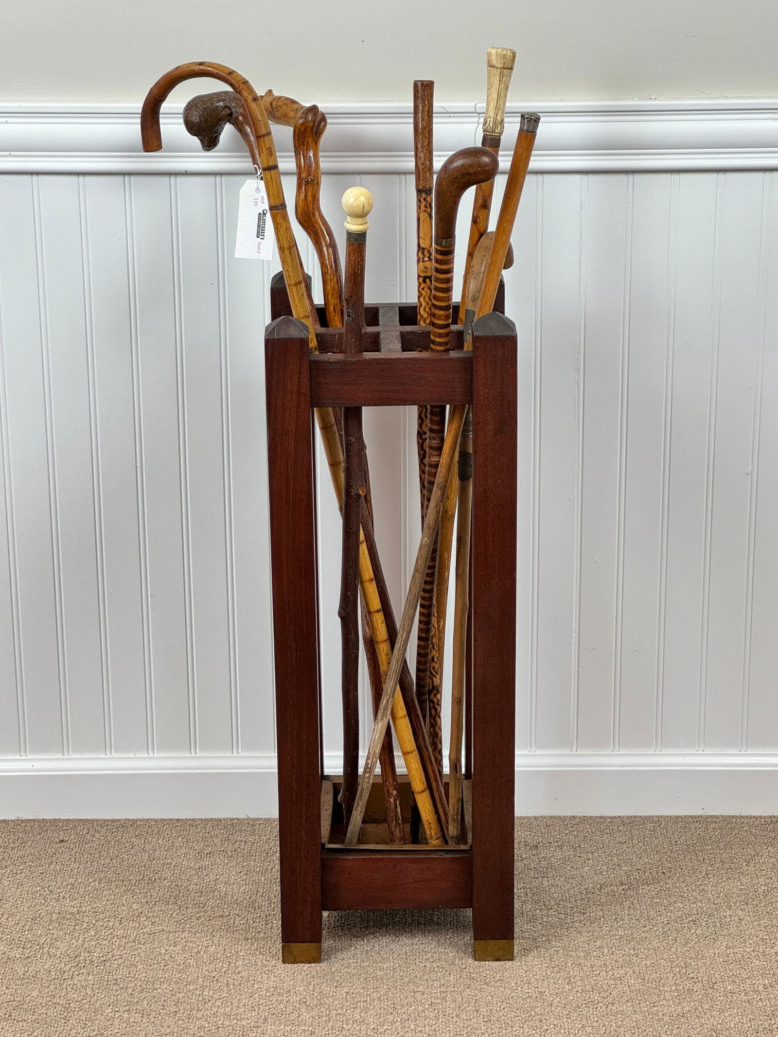 Mission Umbrella Stand & Vintage Walking Sticks (1 of 3)