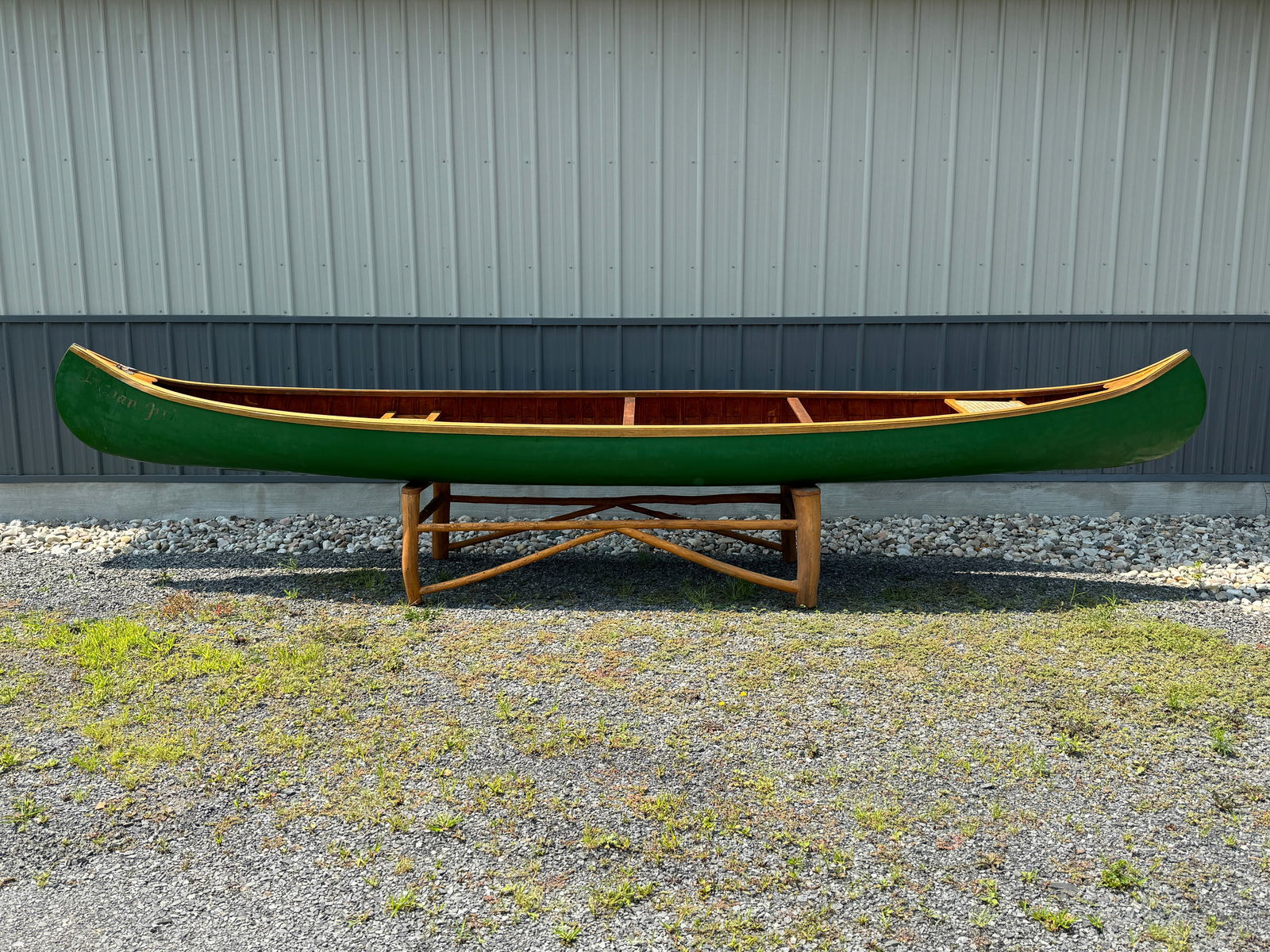 J.H. Rushton "Indian Girl" Wood Canvas Canoe (1 of 9)