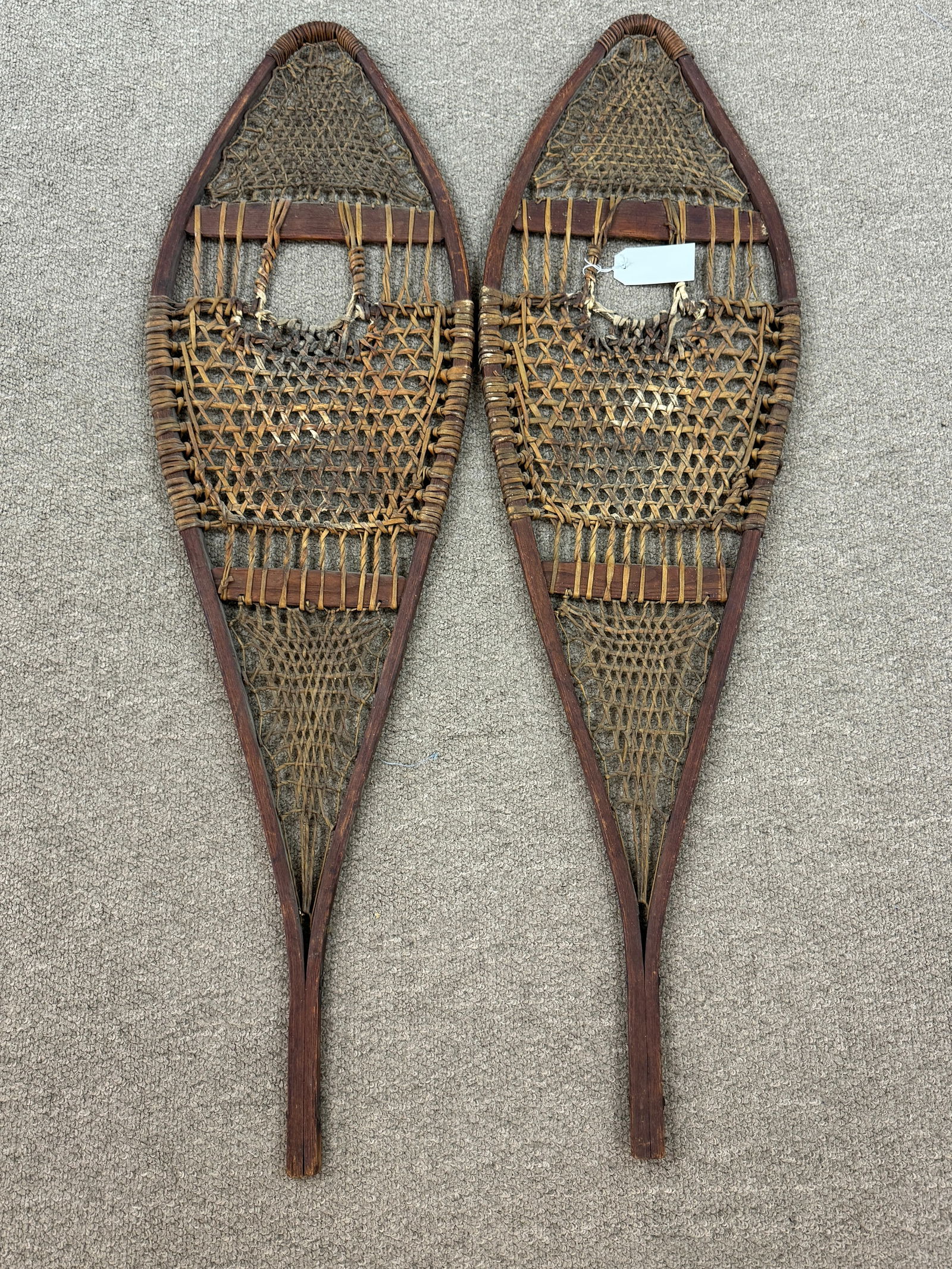 Pair of Vintage Snowshoes with Rawhide Webbing (1 of 2)