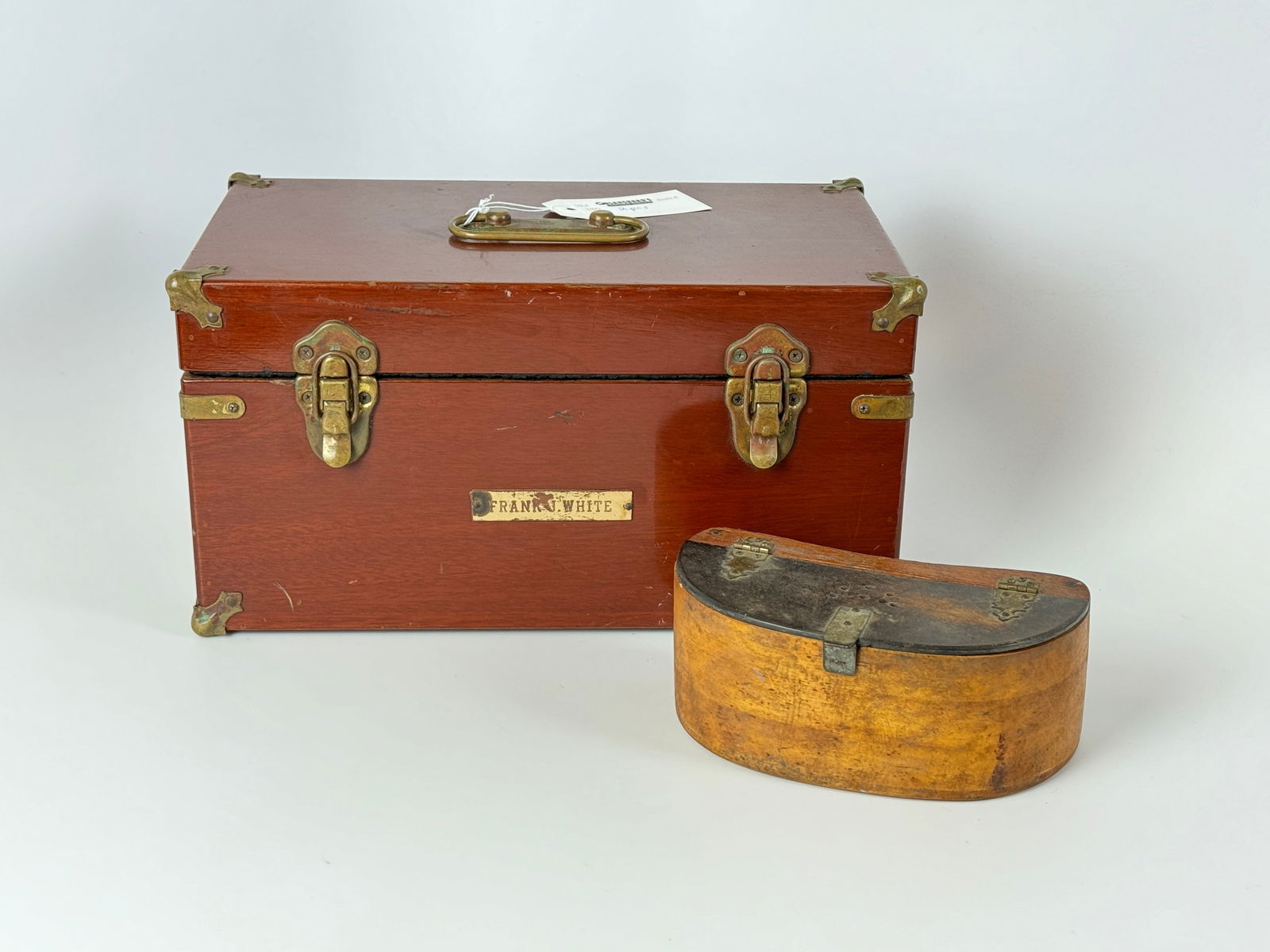 Mahogany Tackle Box with Brass Hardware (1 of 2)