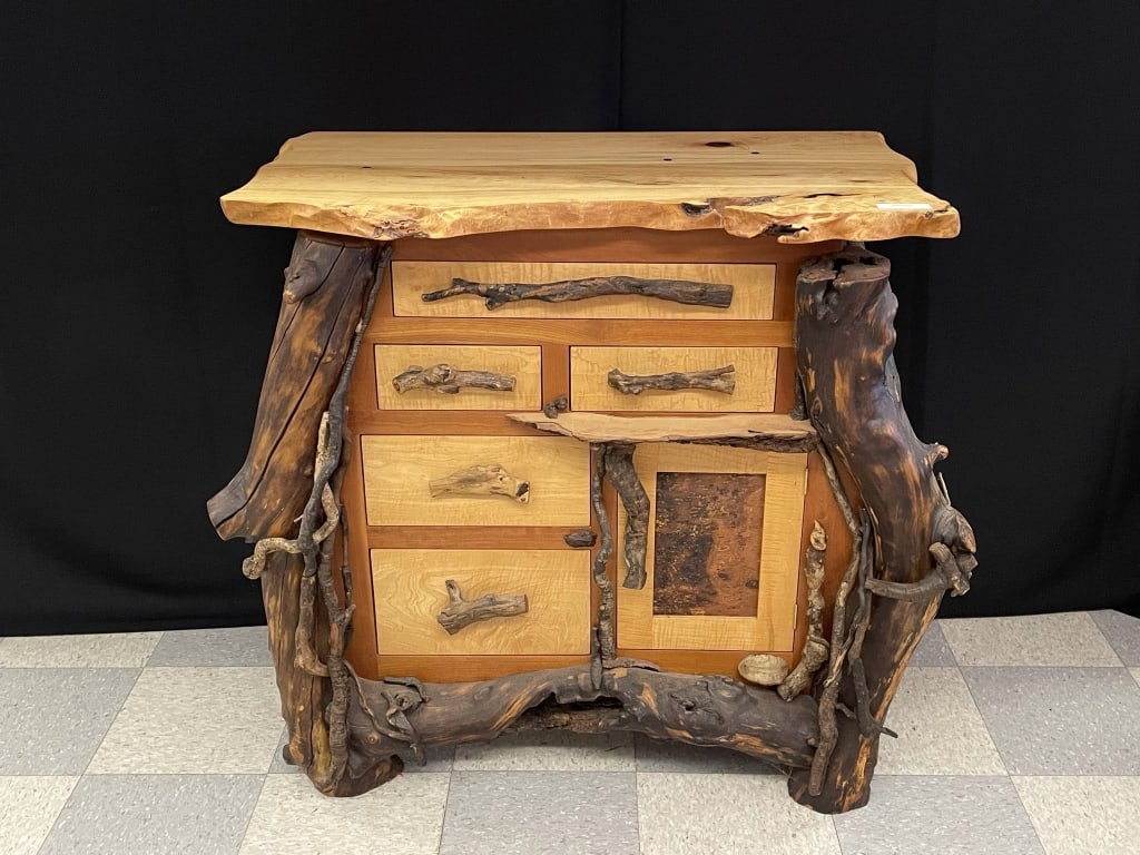 Contemporary Free Form Rustic Cabinet (1 of 7)