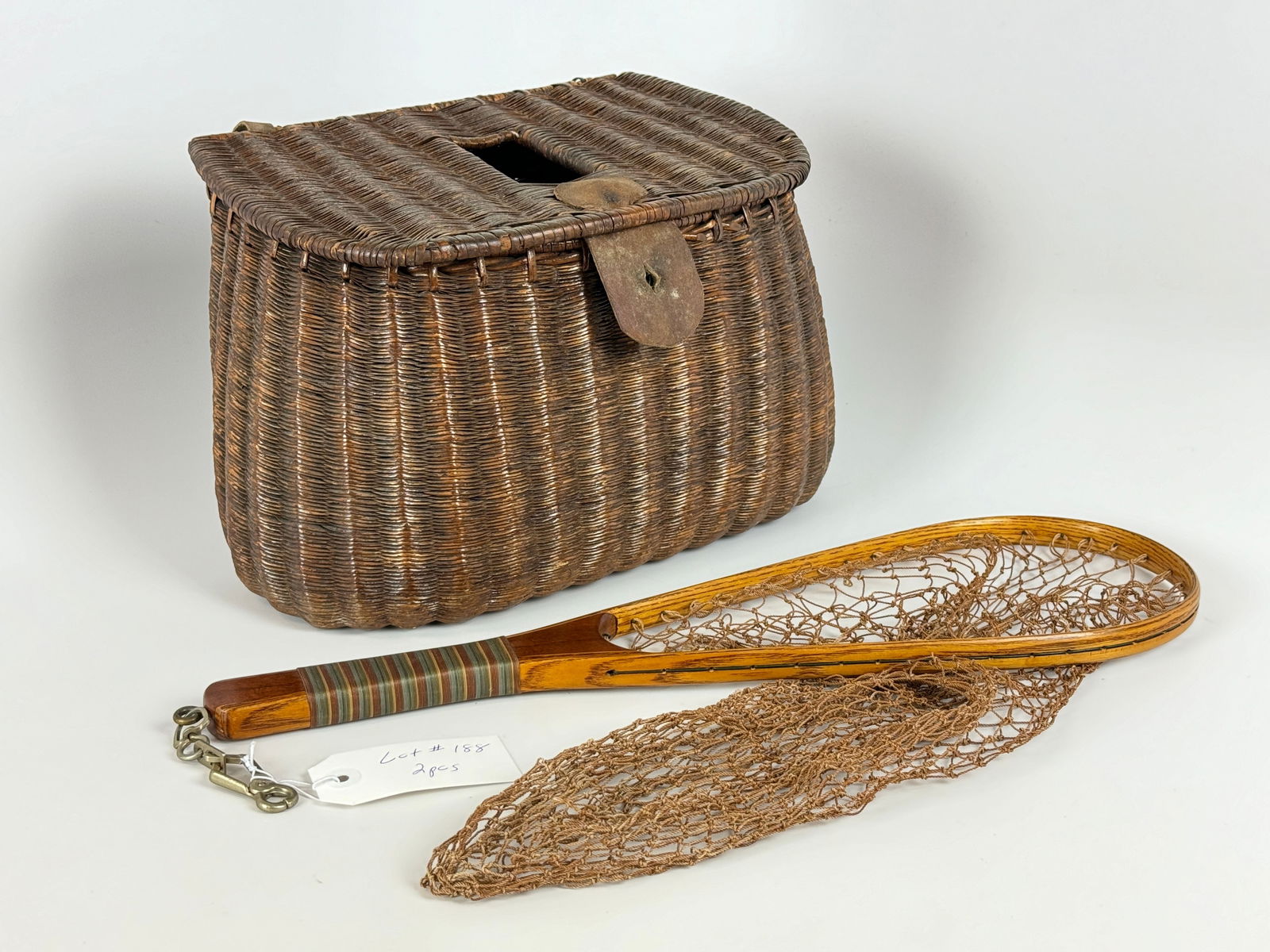 Trout Net and a Vintage Center Hole Trout Creel (1 of 2)