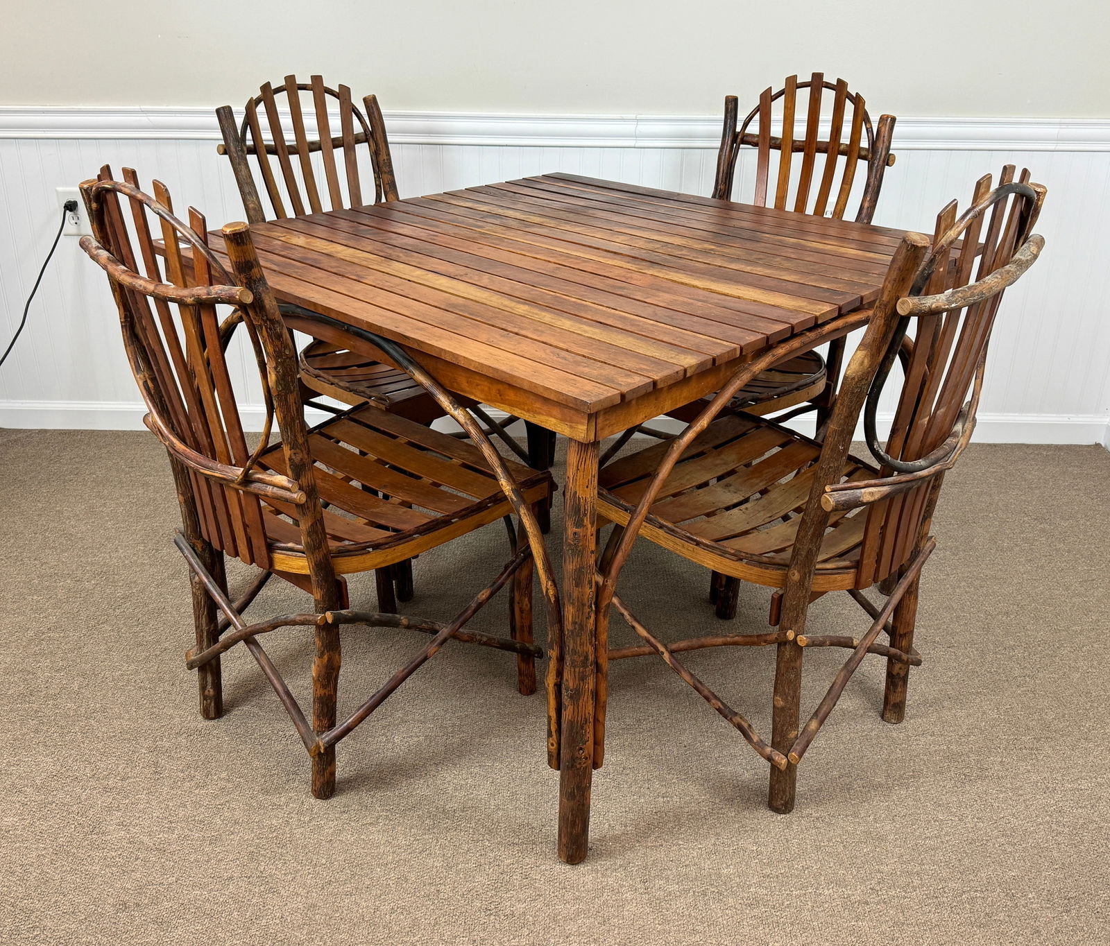 Adirondack Rustic Table and 4 Chairs (1 of 6)