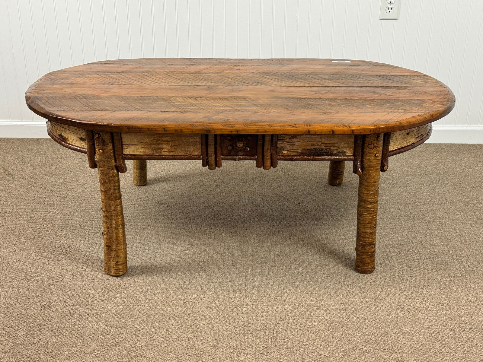 Chris Wager Adirondack Rustic Oval Coffee Table (1 of 5)