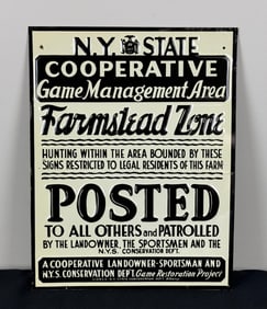 Farmstead Zone Tin Posted Sign