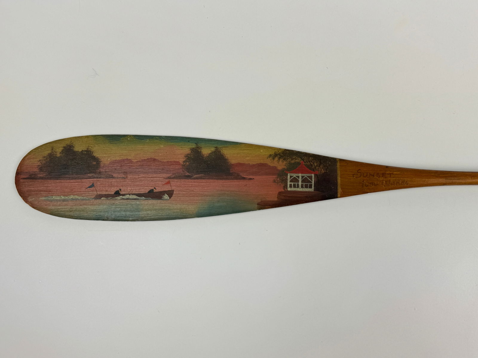 Alpheus Keech "Sunset" Souvenir Paddle 1000 Island (1 of 3)