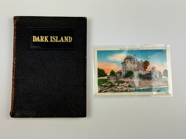 Dark Island,1000 Islands, Book and Postcard