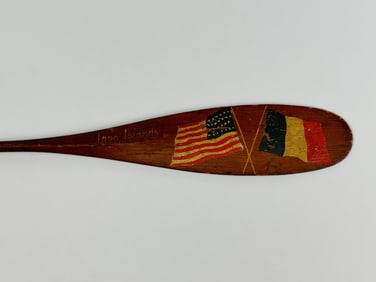 Alpheus Keech 1000 Islands Flag Souvenir Paddle