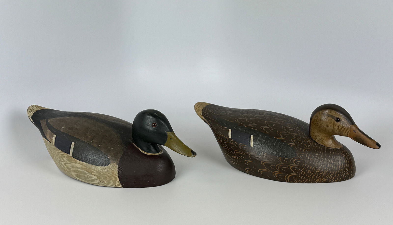 Ken Harris Hen and Drake Mallard Duck Decoys (1 of 5)