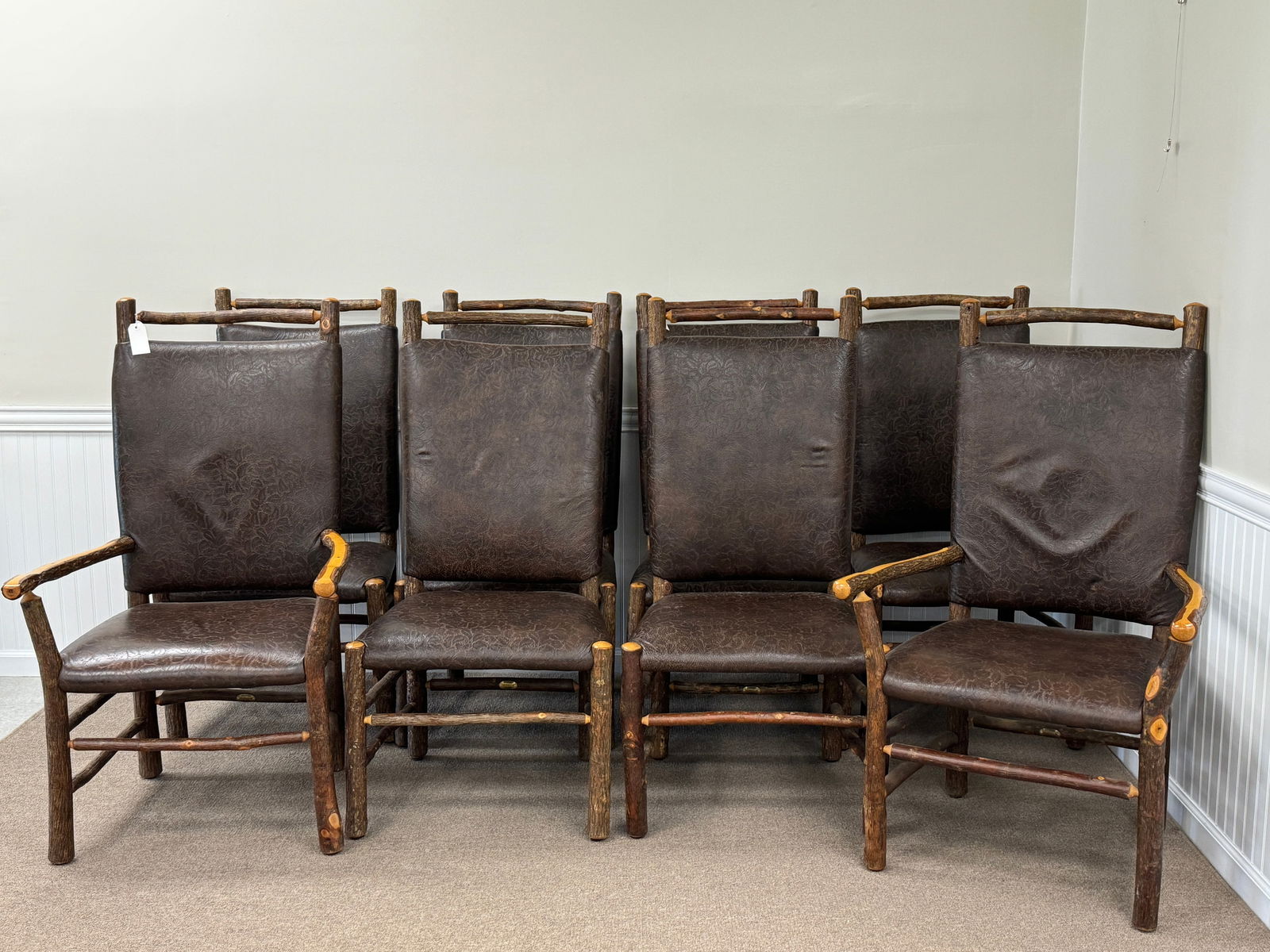 8 Old Hickory High Back Oversized Dining Chairs (1 of 6)