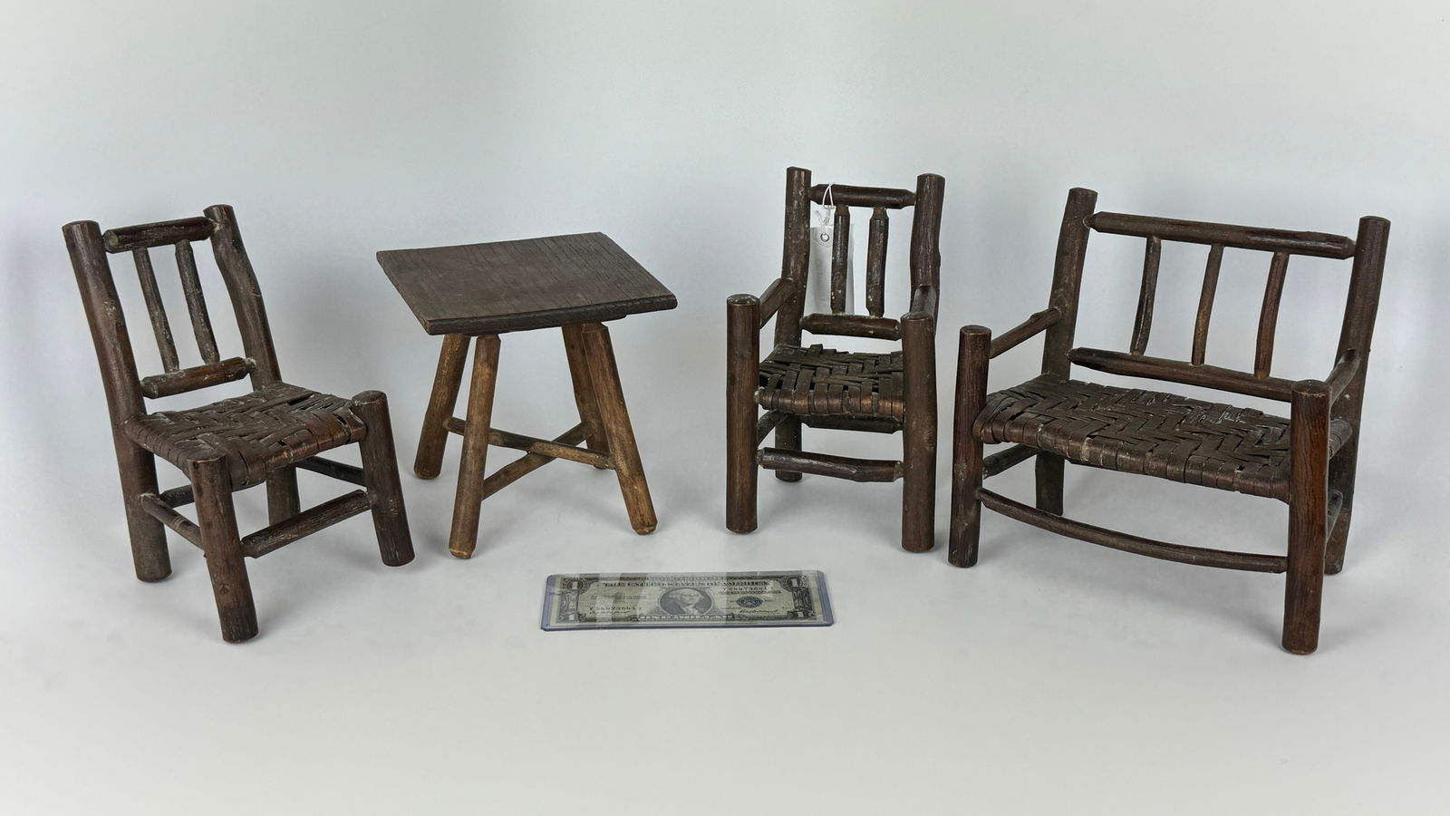 Old Hickory 4 Piece Miniature Furniture Set (1 of 2)