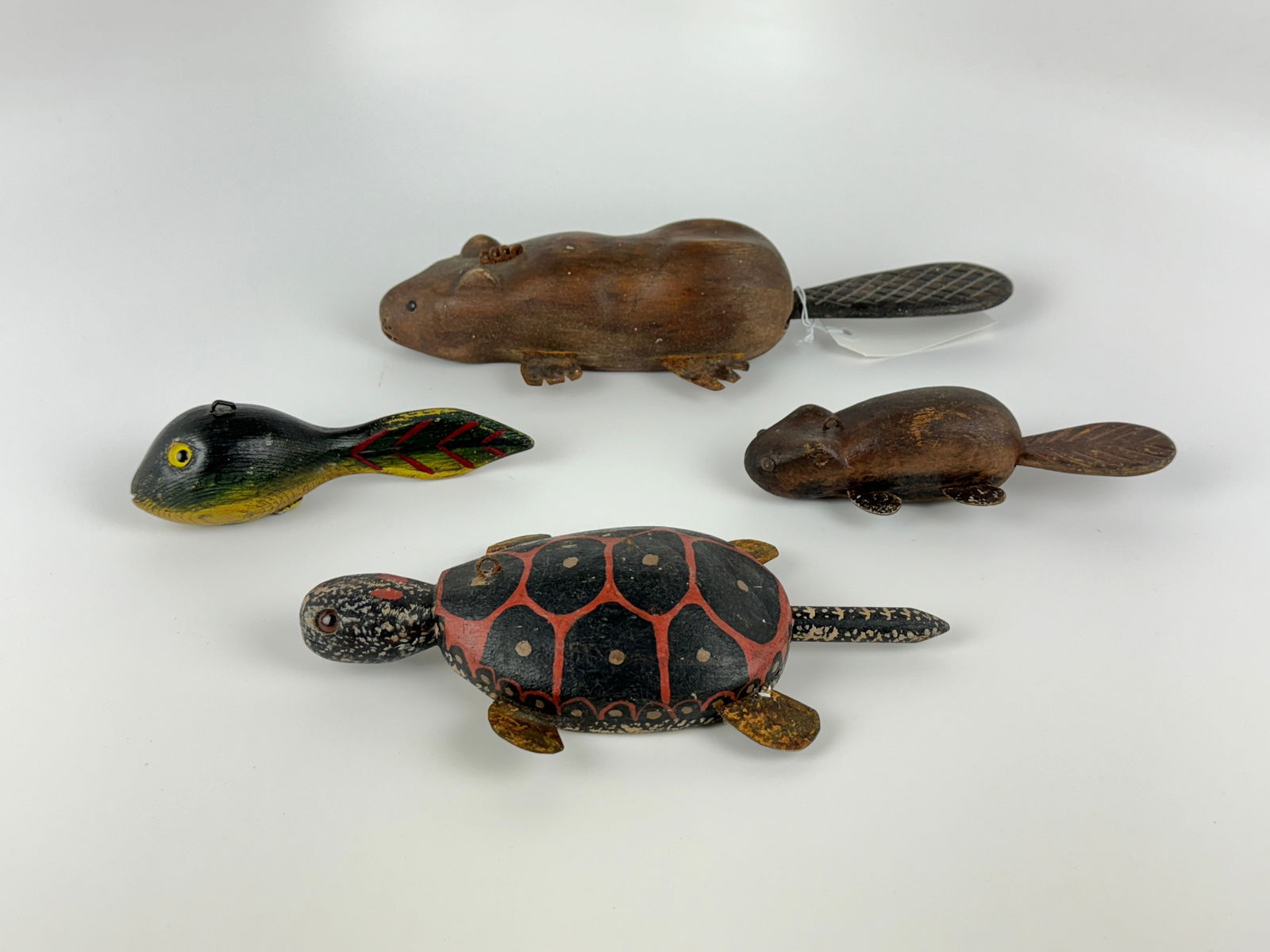 4 Folk Art Fish Decoys (1 of 2)
