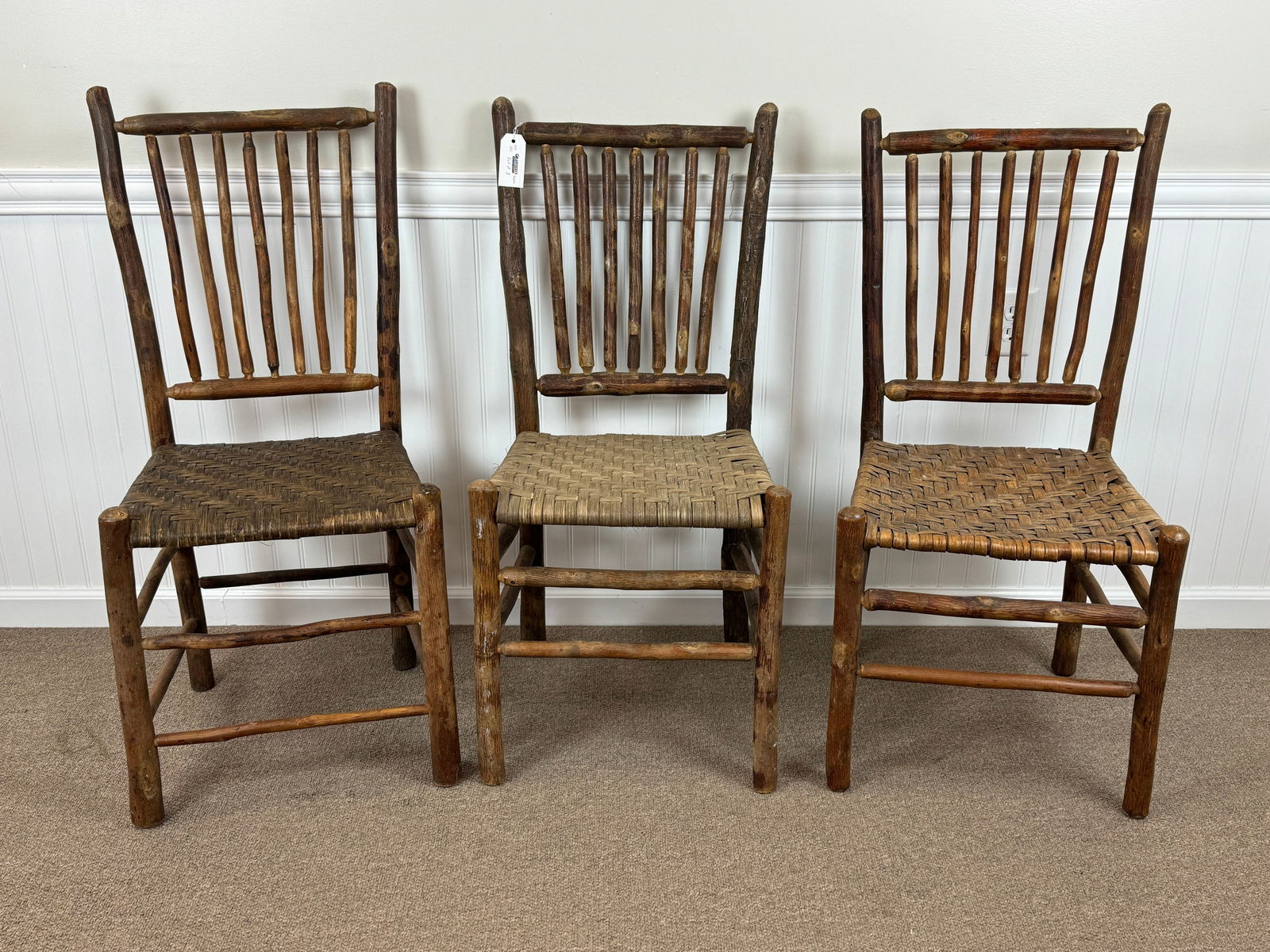 3 Old Hickory Spindle Back Dining Chairs (1 of 4)