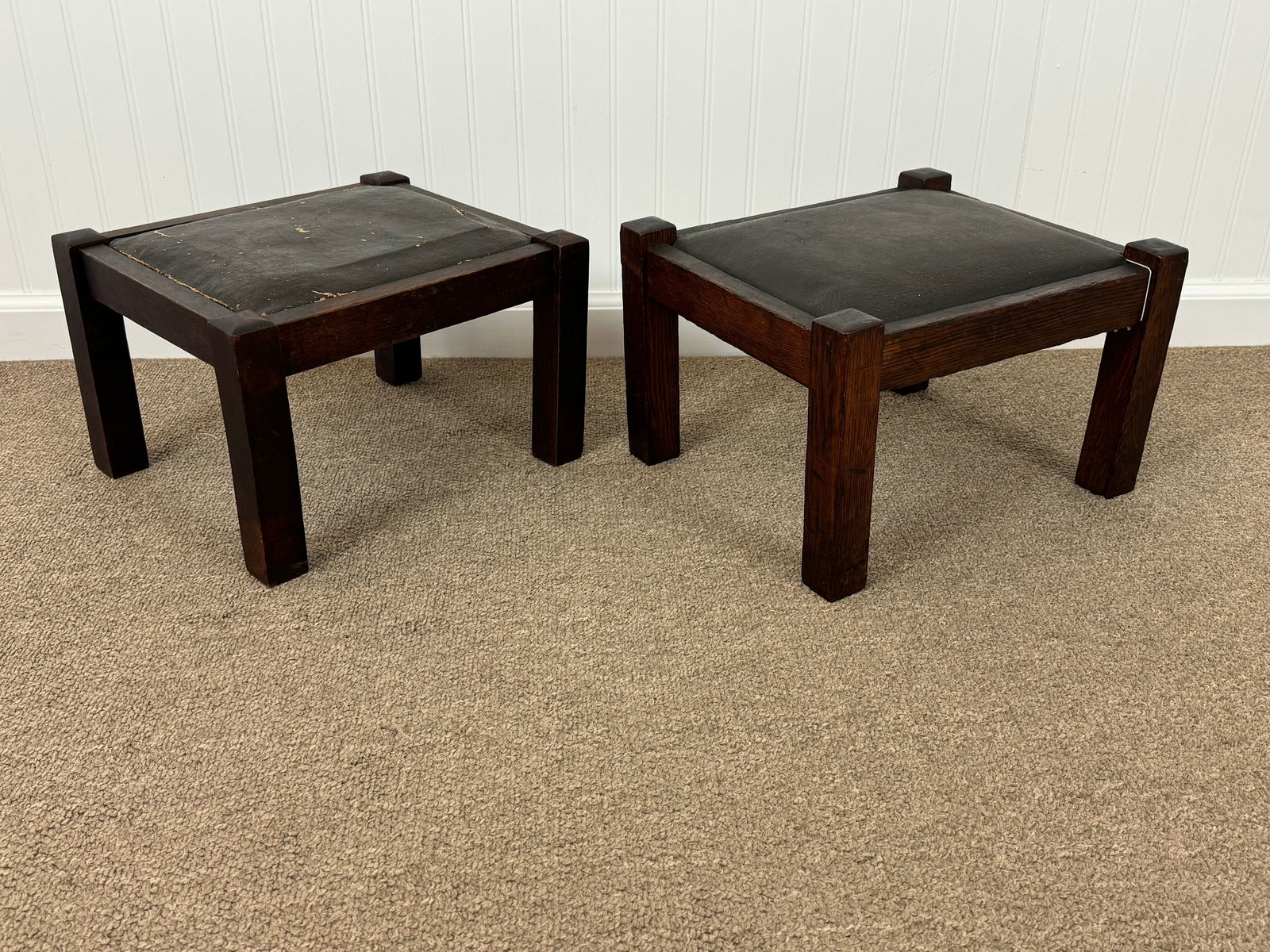 2 Mission Oak Foot Stools (1 of 3)