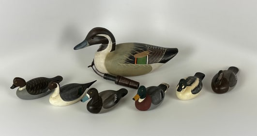 6 Capt Roger Urie Miniature Duck Decoys
