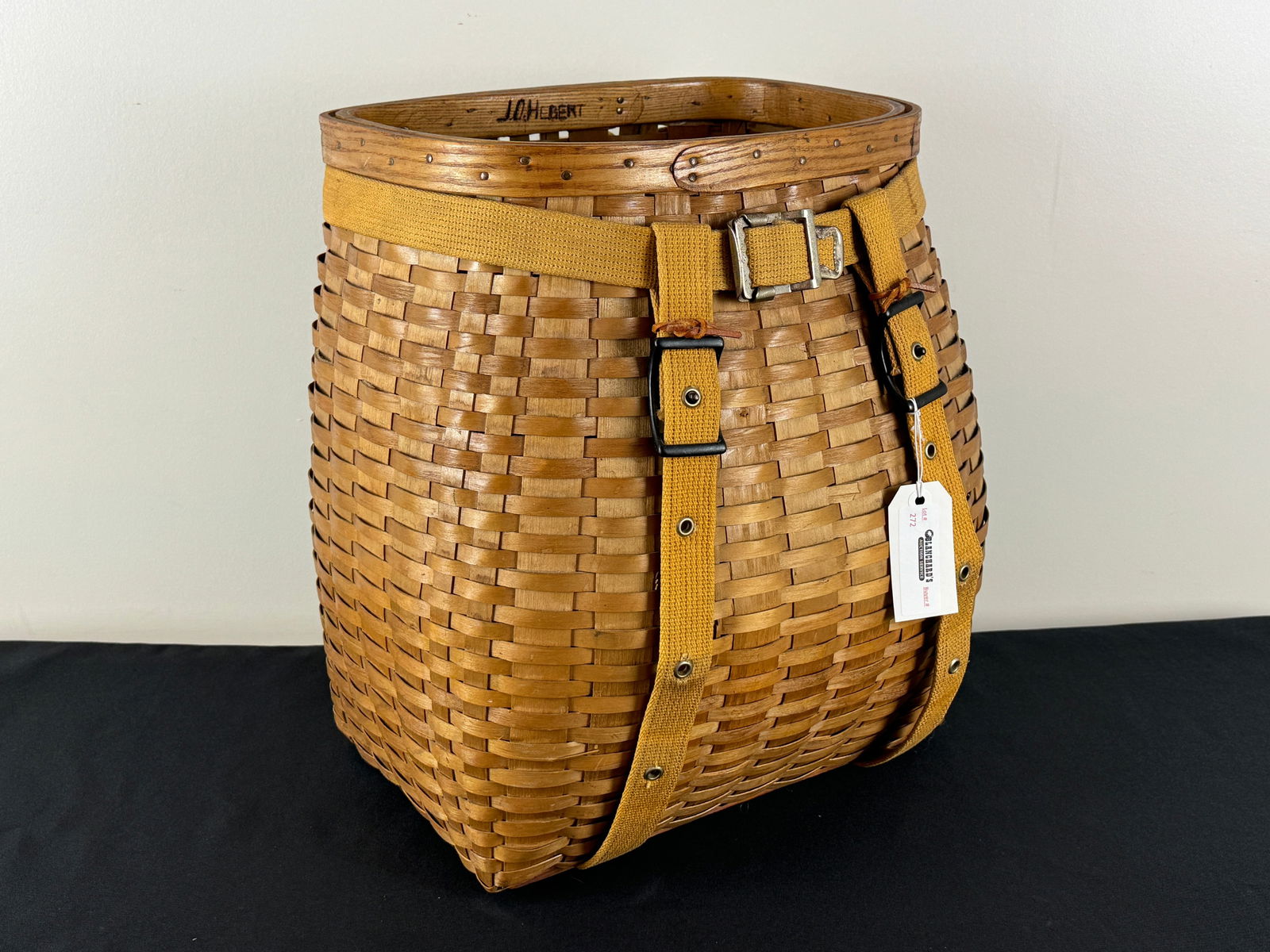 Black Ash Pack Basket Made by Albert J. Nicola (1 of 6)