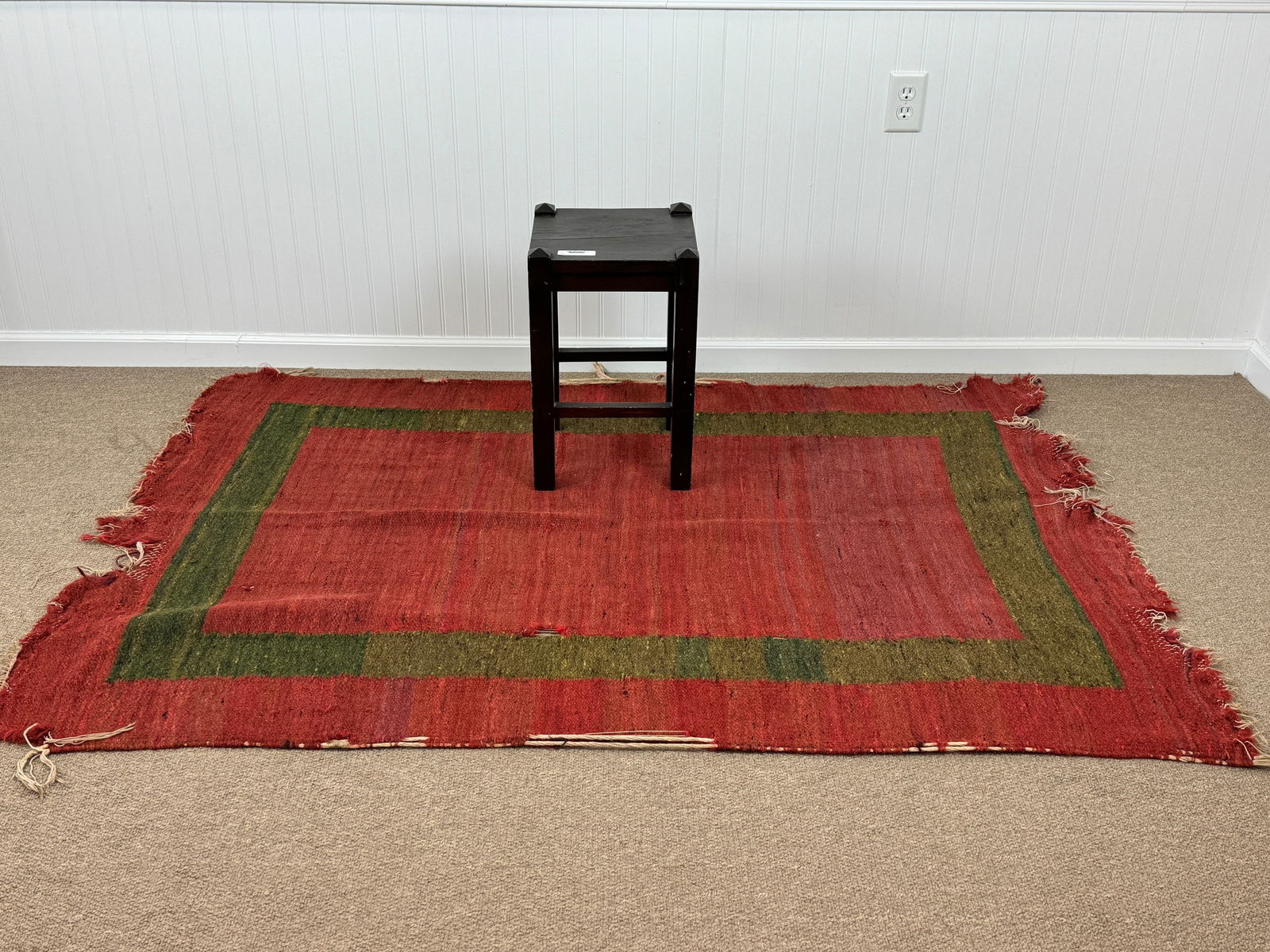 Lifetime Oak Stand and a Drugget Rug (1 of 2)