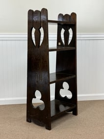A&C Oak Tapered Cutout Bookshelf