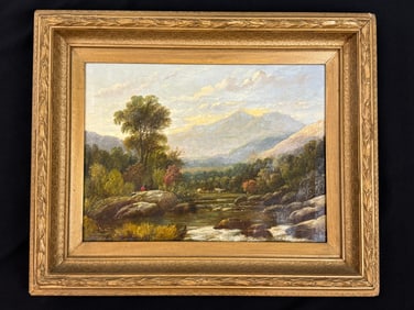 R. Bridgehaden 1873 Oil on Canvas Painting