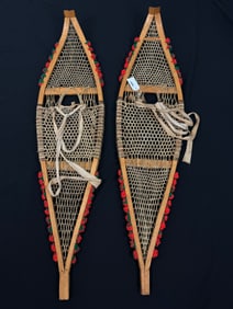 Native American Snowshoes with Colored Tassels