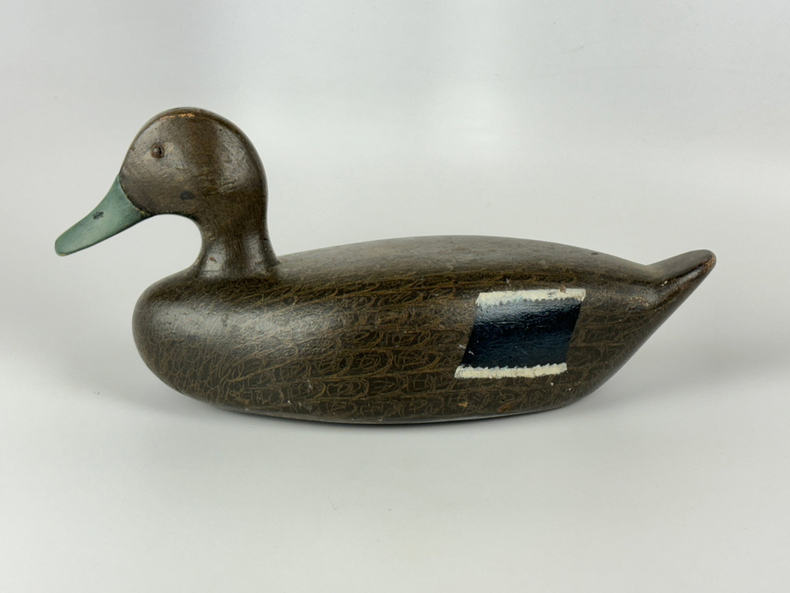 Alex Bay Hollow Black Duck: original paint, tack eyes.