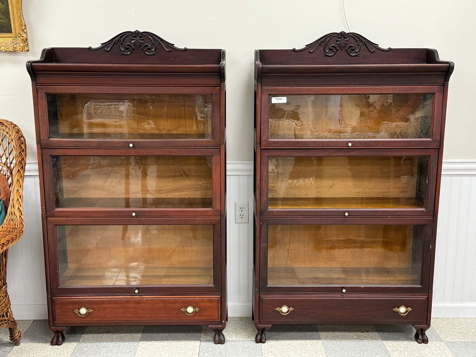 Pair of Mahogany Gunn Stacking Bookcases (1 of 5)