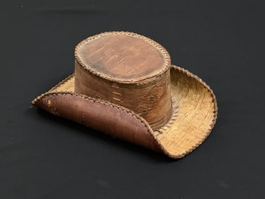 Unusual Adirondack Birch Bark Cowboy Hat