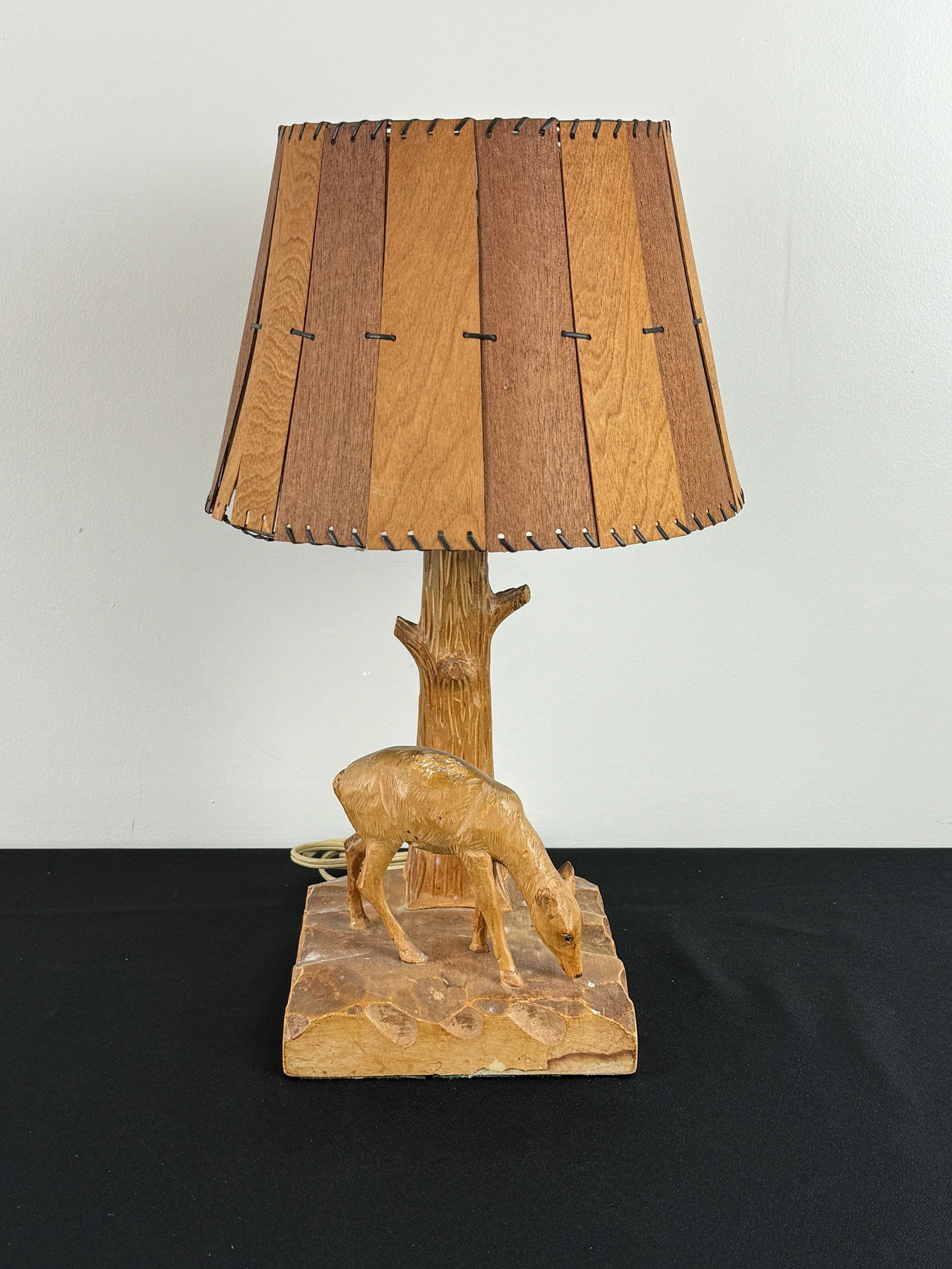 Dube Deer Carved Table Lamp (1 of 3)