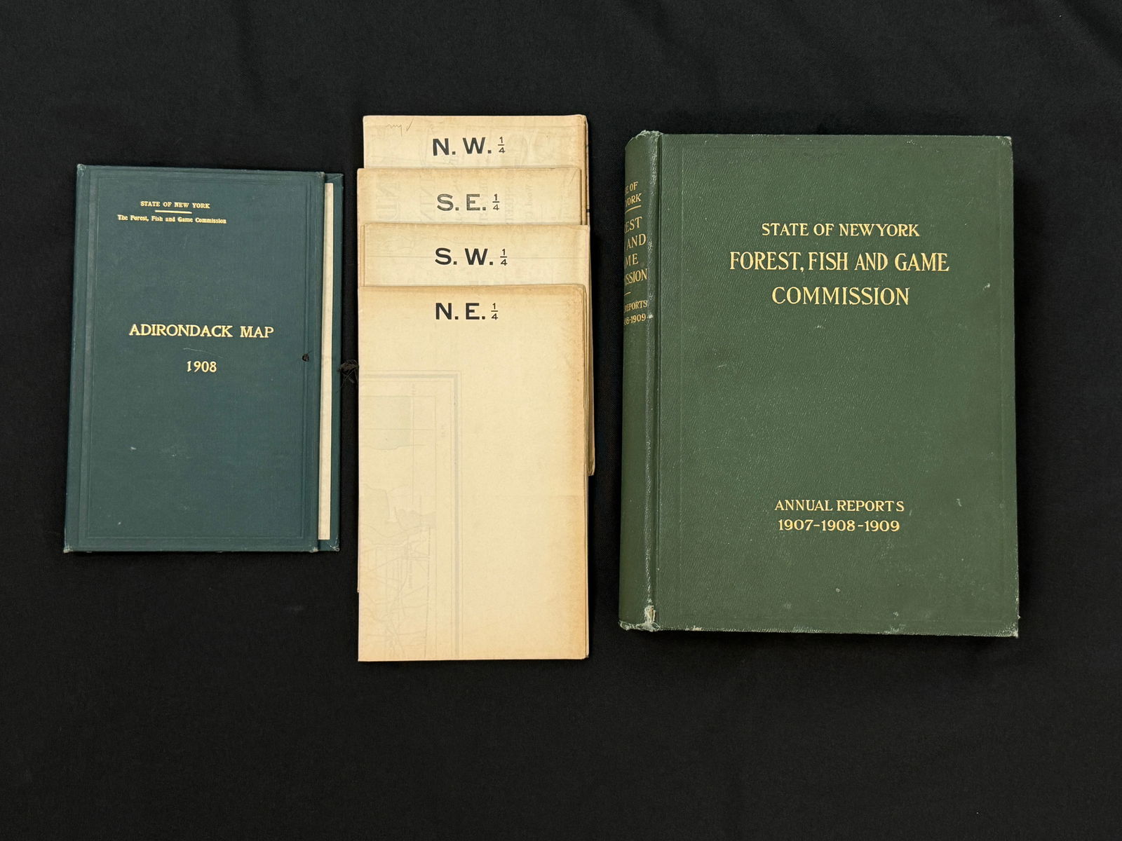 1908 Adirondack Map & NYS Forest Fish Game Book (1 of 4)