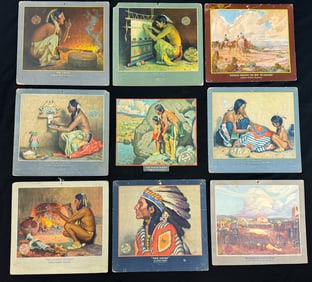 Santa Fe Railroad Native American Calendar Tops
