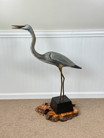 A. Hibbard Blue Heron Sculpture