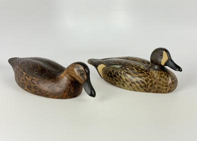 Pair of Blue Wing Teal Duck Decoys