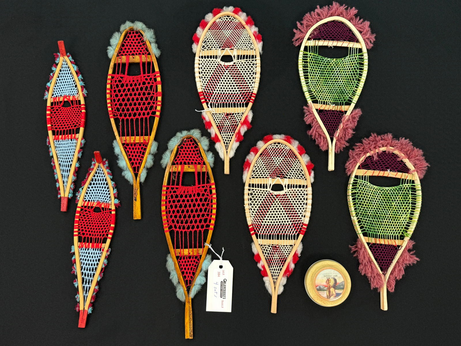4 Sets of Miniature Native American Snowshoes (1 of 5)