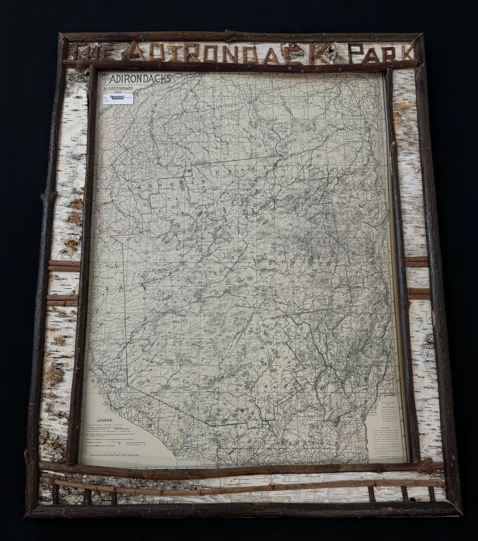 Map of the Adirondacks by S.R. Stoddard 1912 (1 of 4)