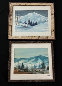 2 James Baxter Adirondack Watercolors