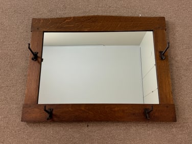 Gustav Stickley Quarter Sawn Oak Hall Mirror