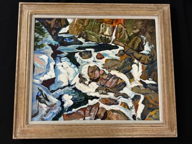 Steve Story Adirondack Oil on Board Painting