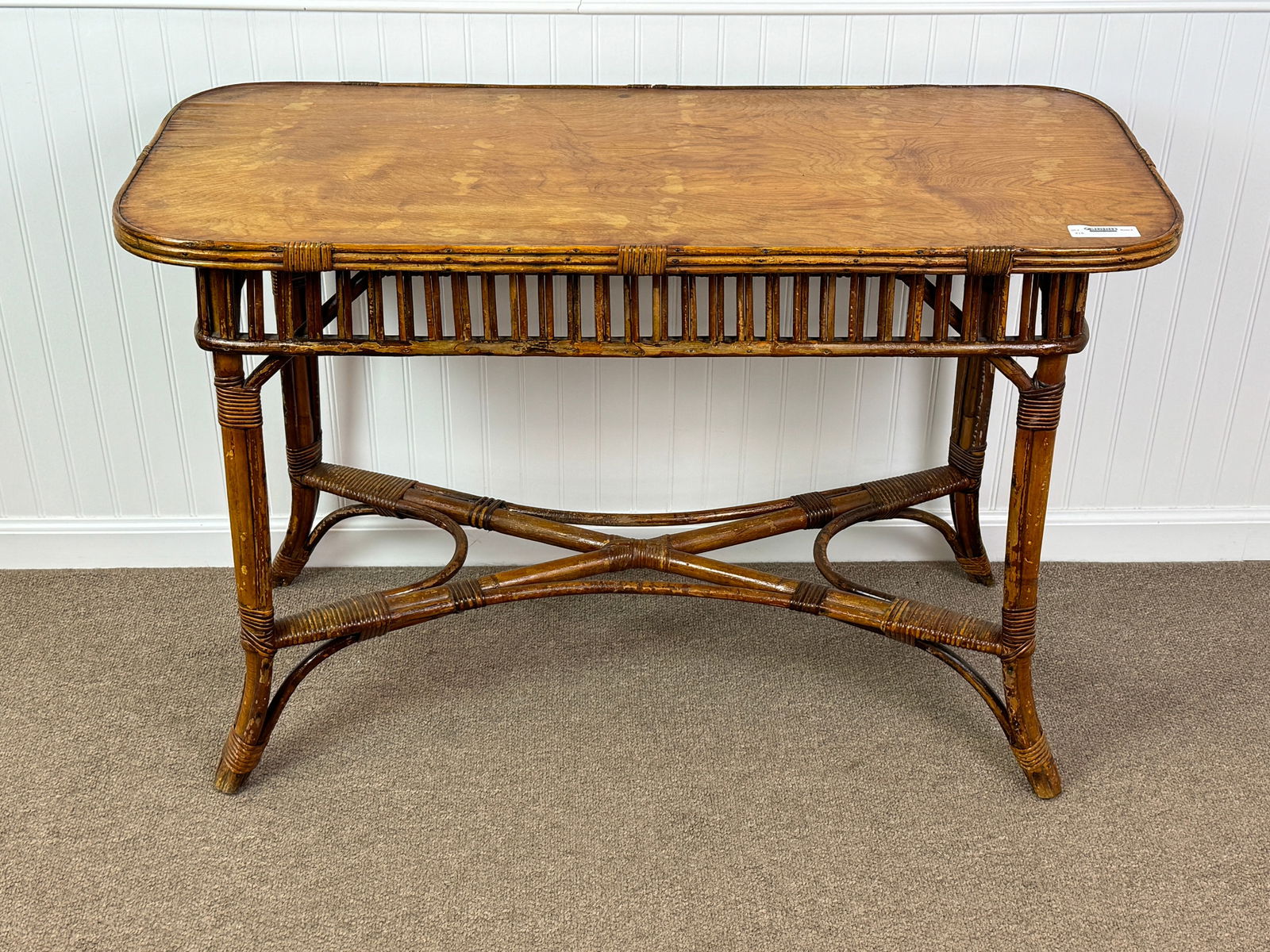 Stick Bamboo Sofa Table with Birch Top (1 of 3)