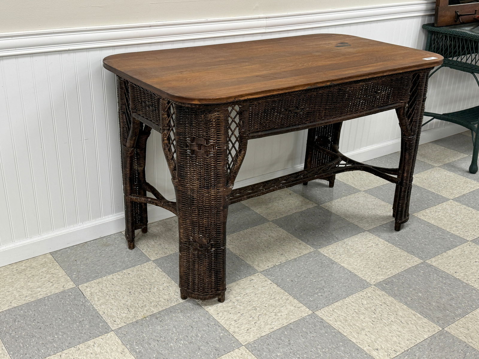 Wicker Library Table (1 of 4)