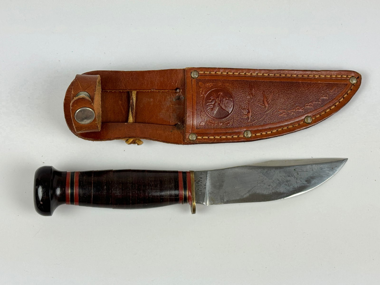 Marbles Hunting Knife Leather Handle (1 of 3)